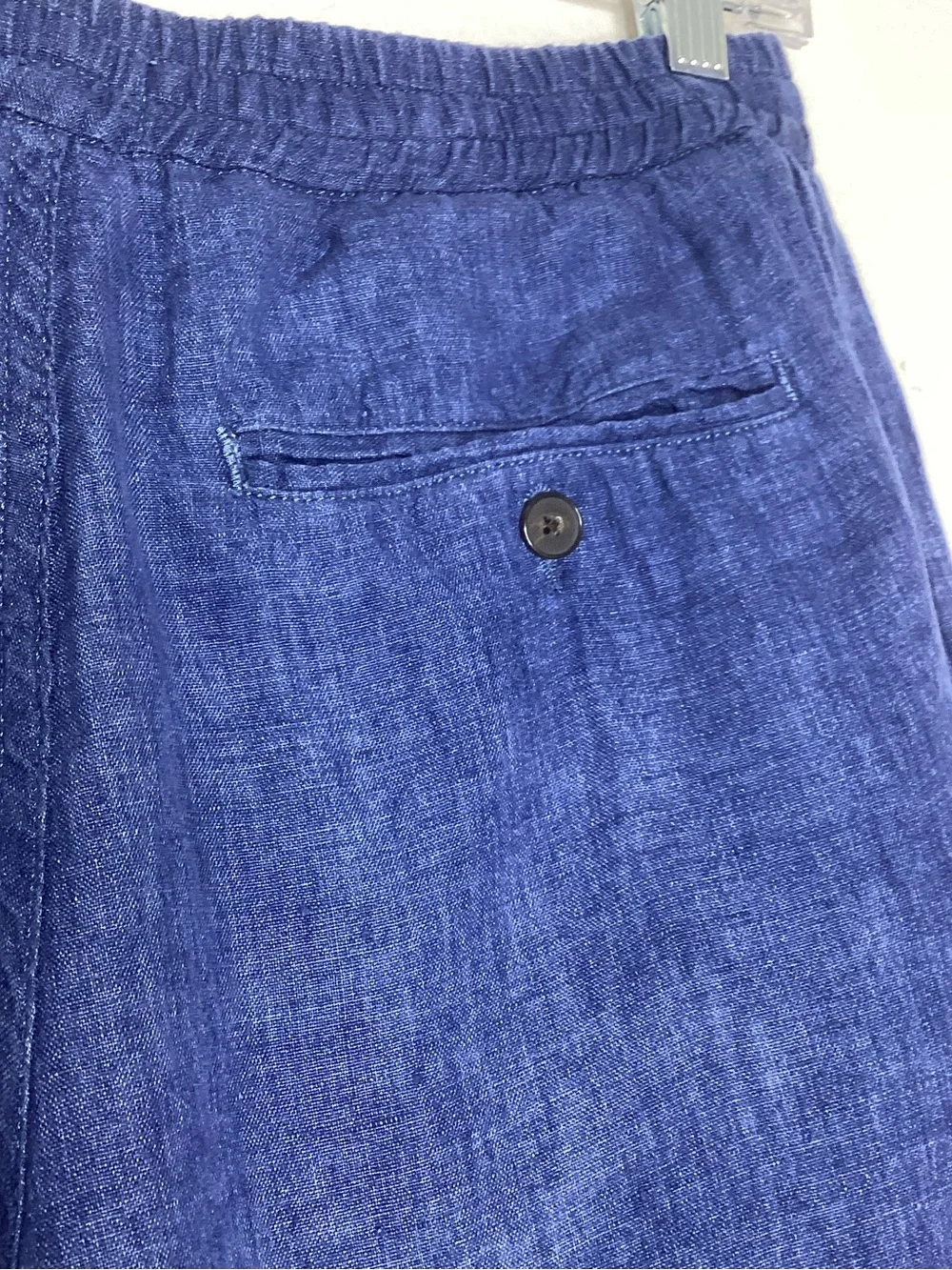 October Agnel Linen Trousers Casual Chambray Lg